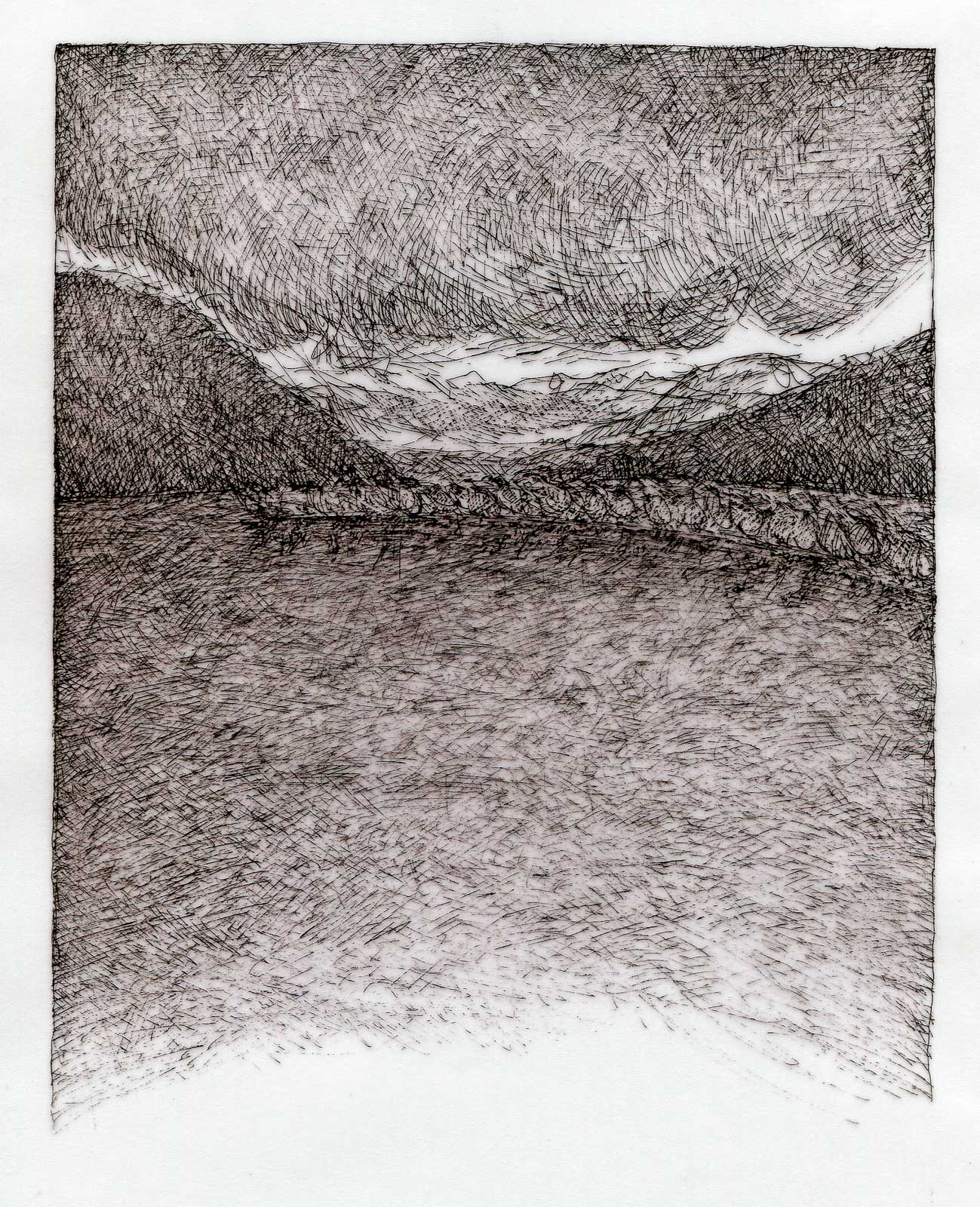 Dessin, rotring sur papier calque, 21 x 29,7 cm